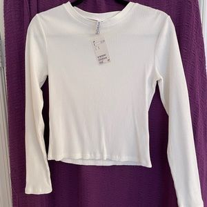 Divided long sleeved white shirt size Medium
